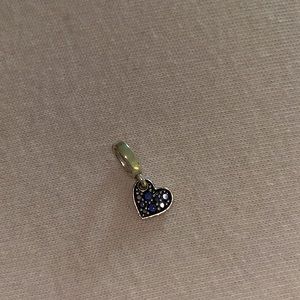 Pandora Blue Crystal Heart Charm
